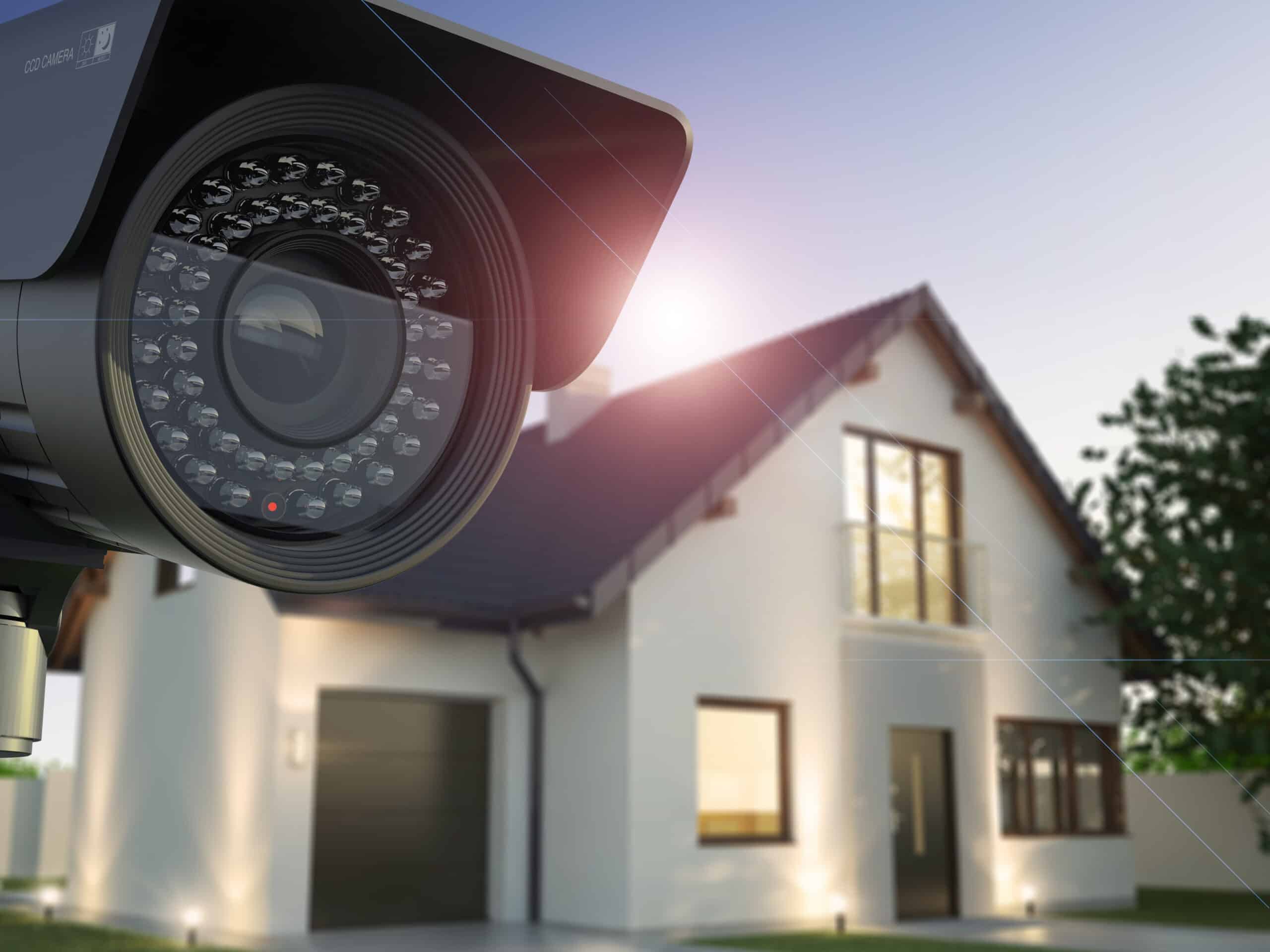 Security camera and house
